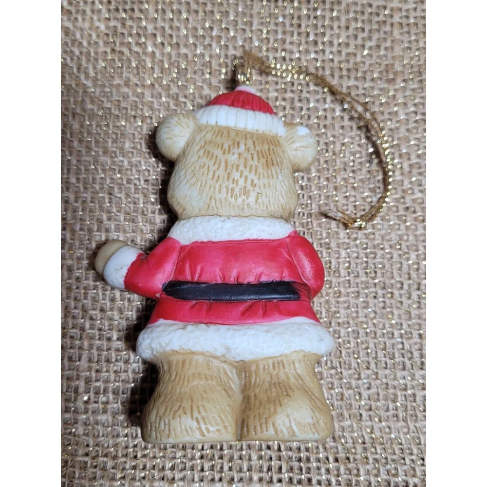 Vintage Hand Painted Ceramic Christmas Ornaments Santa Bear Snowman‎ Drummer Boy
